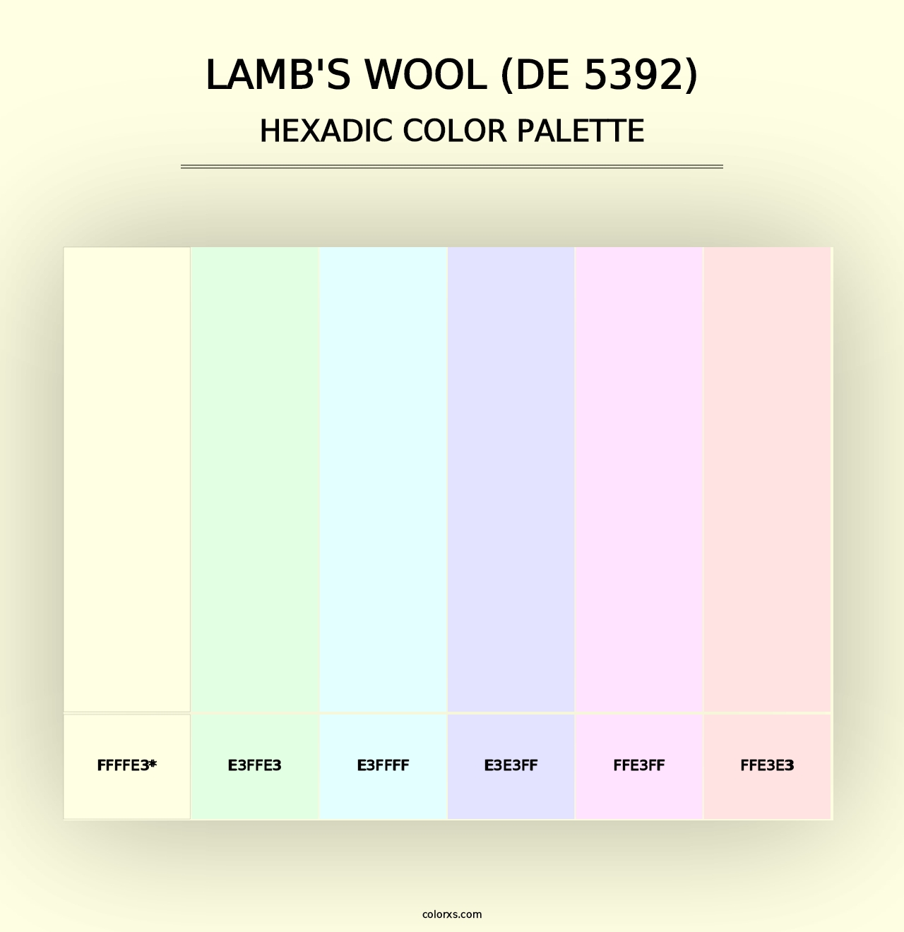 Lamb's Wool (DE 5392) - Hexadic Color Palette