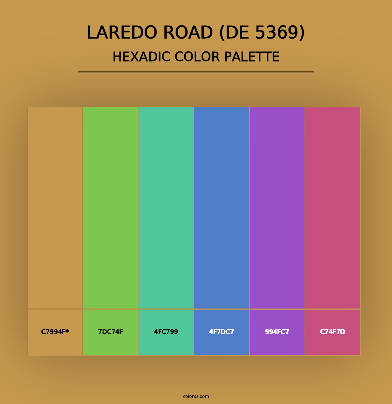 Laredo Road (DE 5369) - Hexadic Color Palette