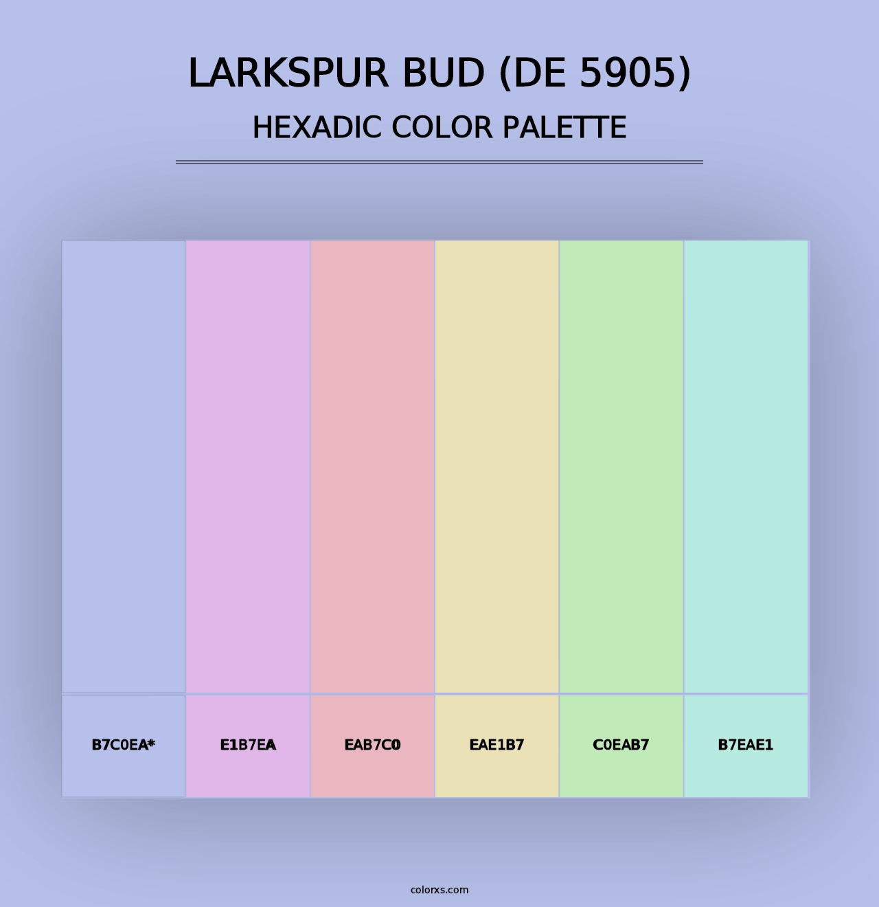 Larkspur Bud (DE 5905) - Hexadic Color Palette