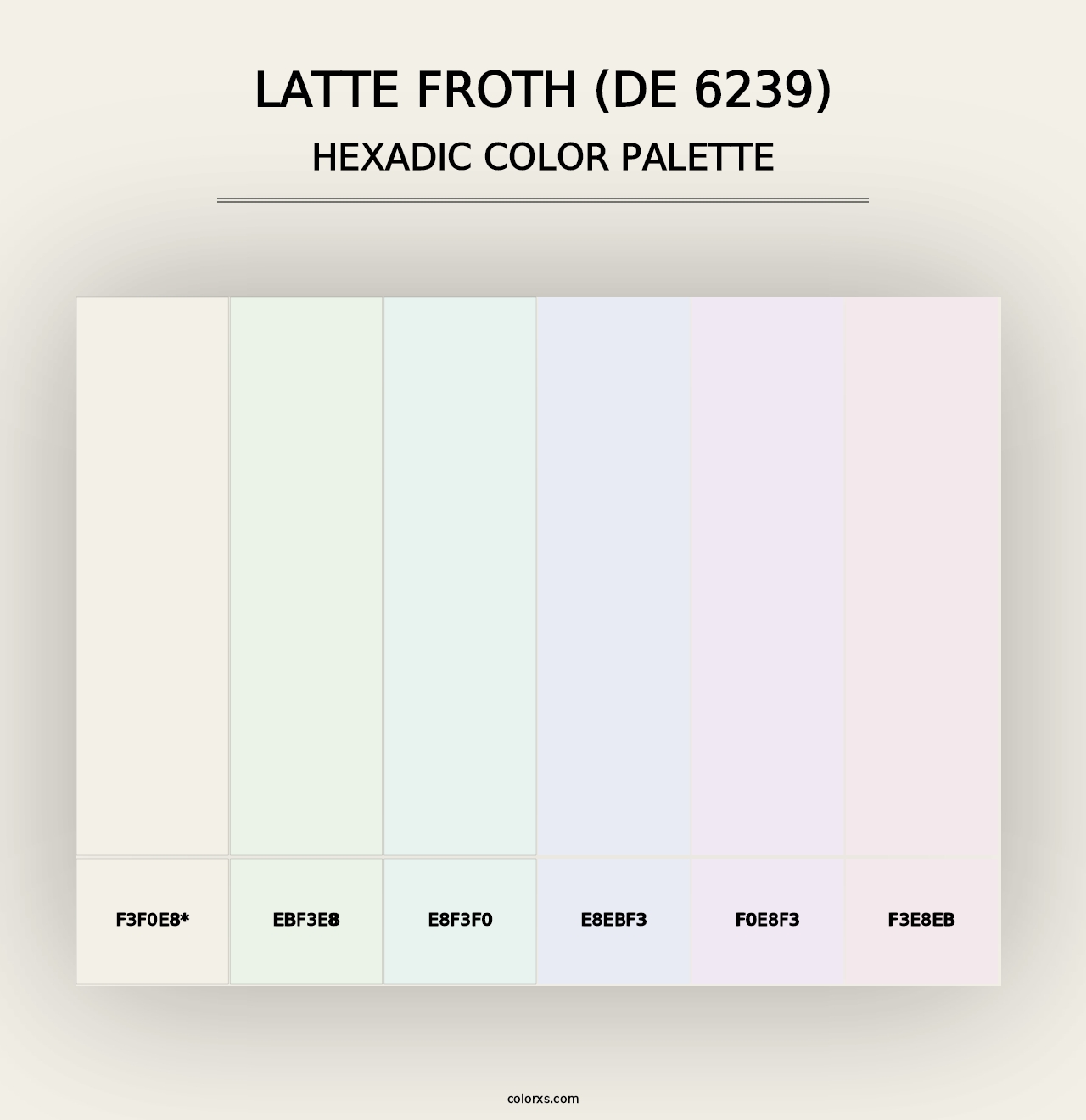 Latte Froth (DE 6239) - Hexadic Color Palette