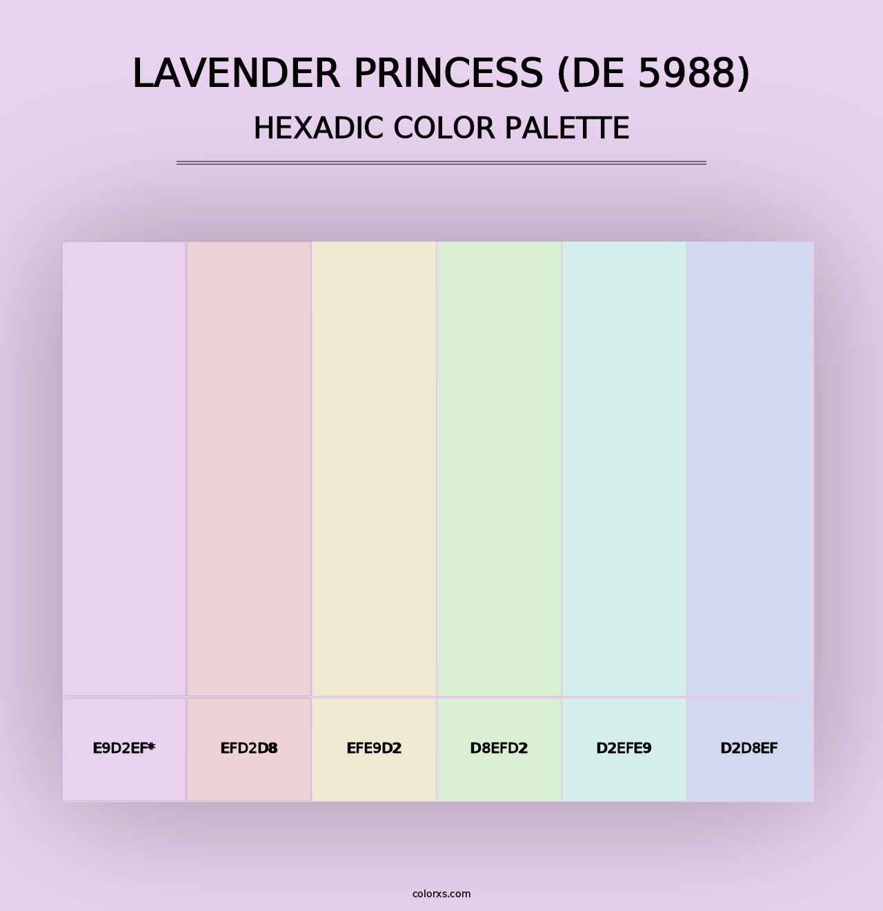 Lavender Princess (DE 5988) - Hexadic Color Palette