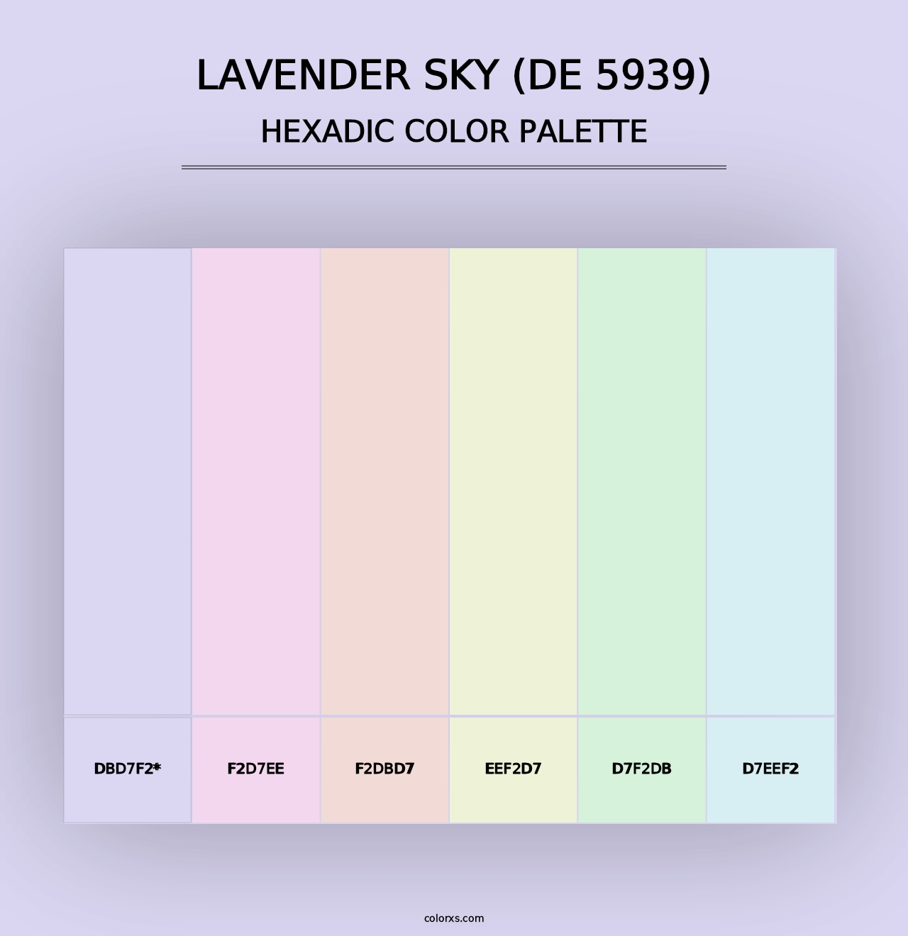 Lavender Sky (DE 5939) - Hexadic Color Palette