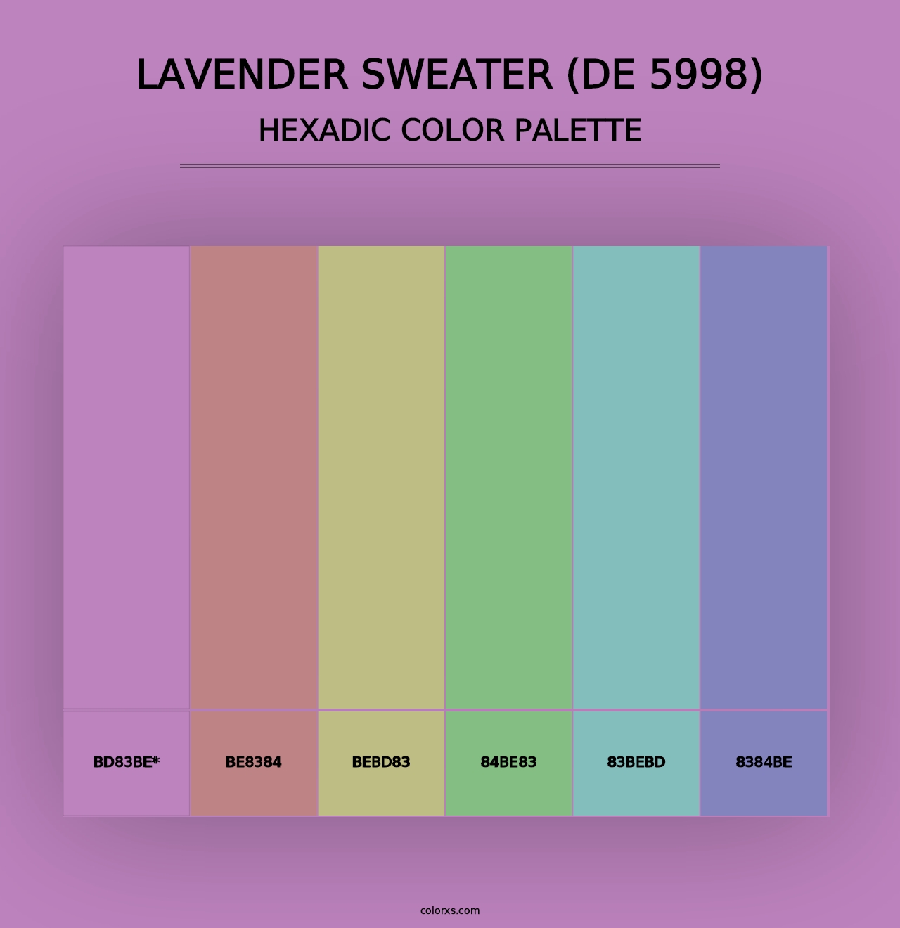 Lavender Sweater (DE 5998) - Hexadic Color Palette