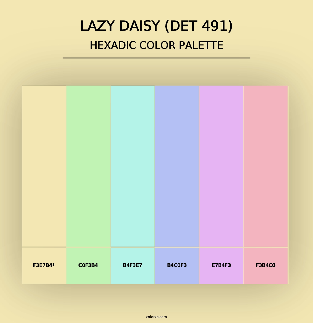 Lazy Daisy (DET 491) - Hexadic Color Palette