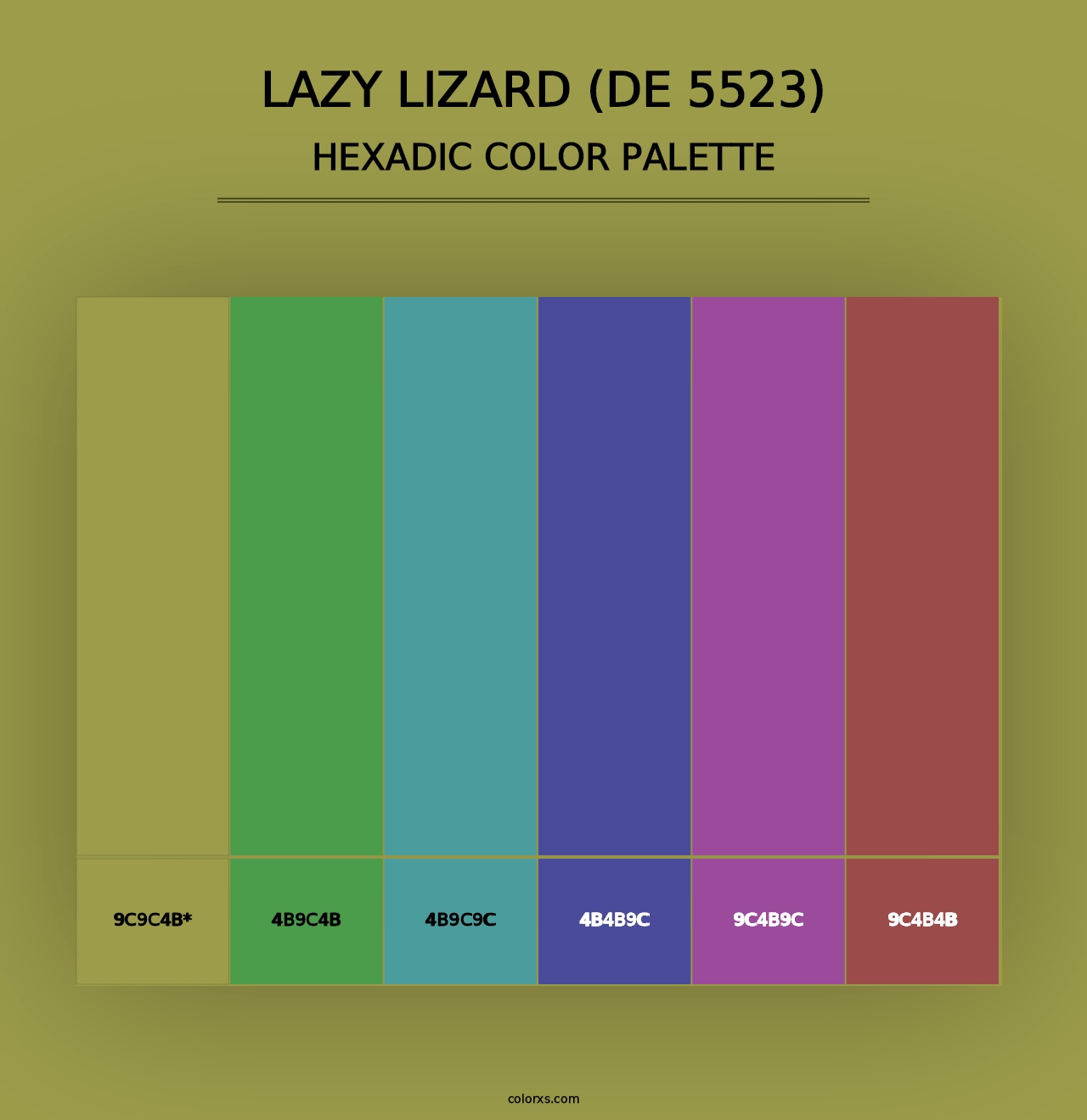 Lazy Lizard (DE 5523) - Hexadic Color Palette