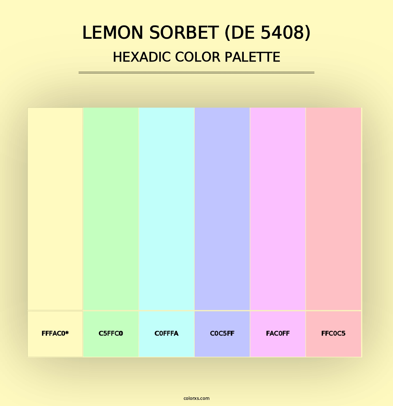 Lemon Sorbet (DE 5408) - Hexadic Color Palette