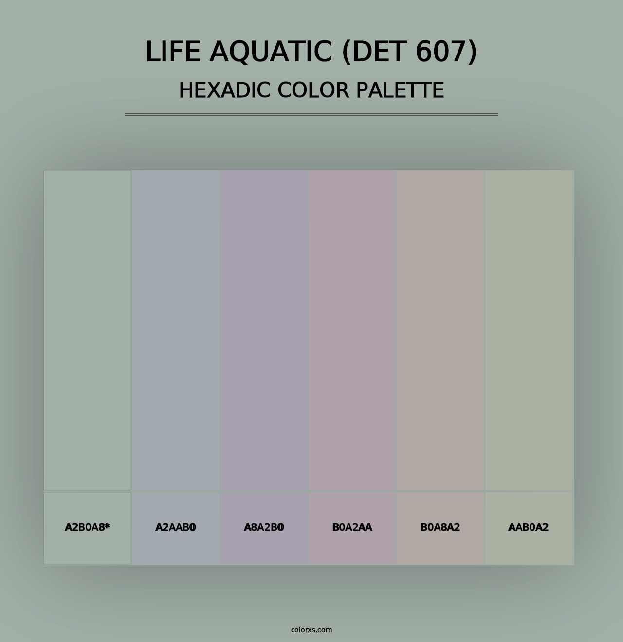 Life Aquatic (DET 607) - Hexadic Color Palette