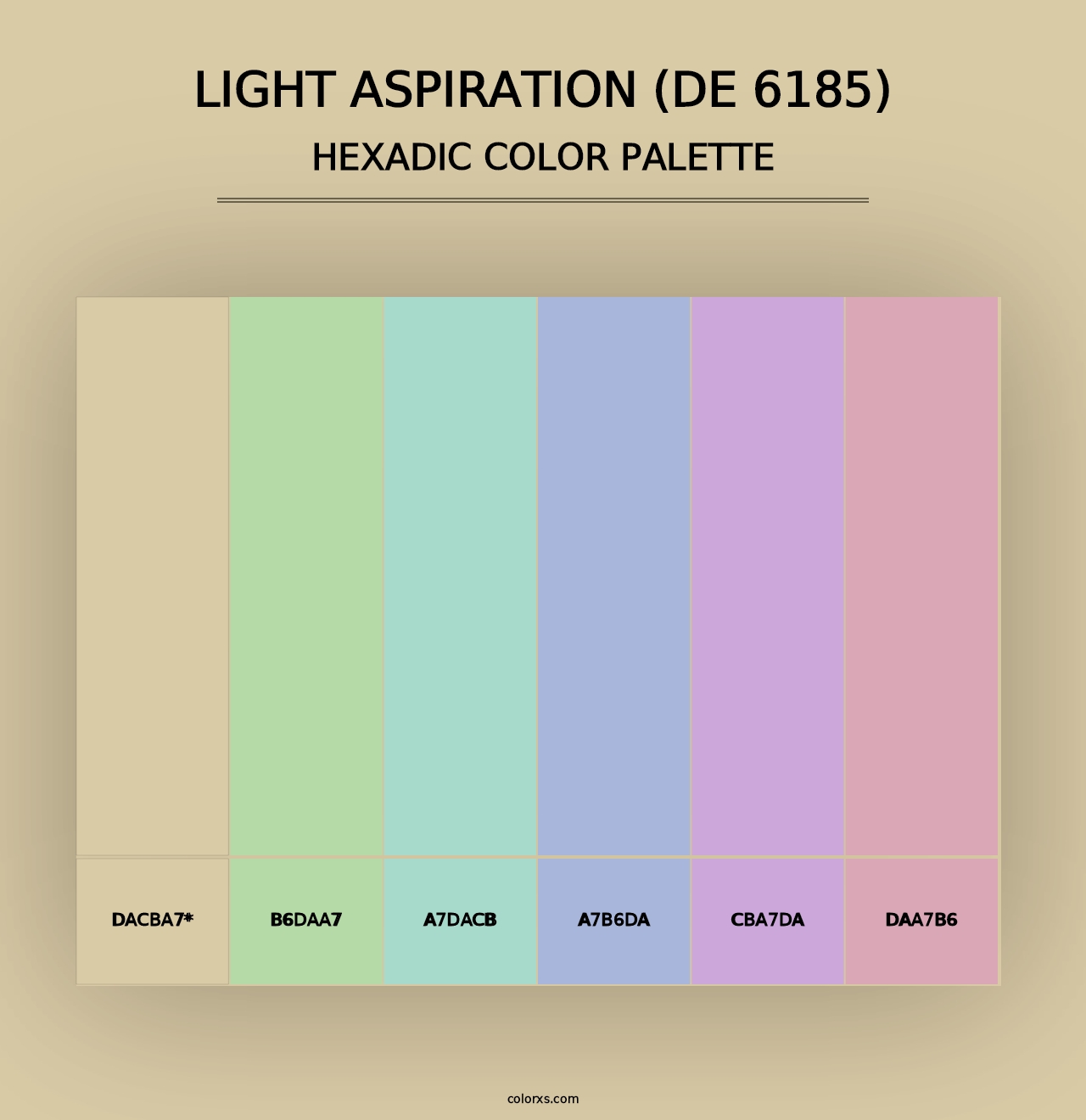 Light Aspiration (DE 6185) - Hexadic Color Palette