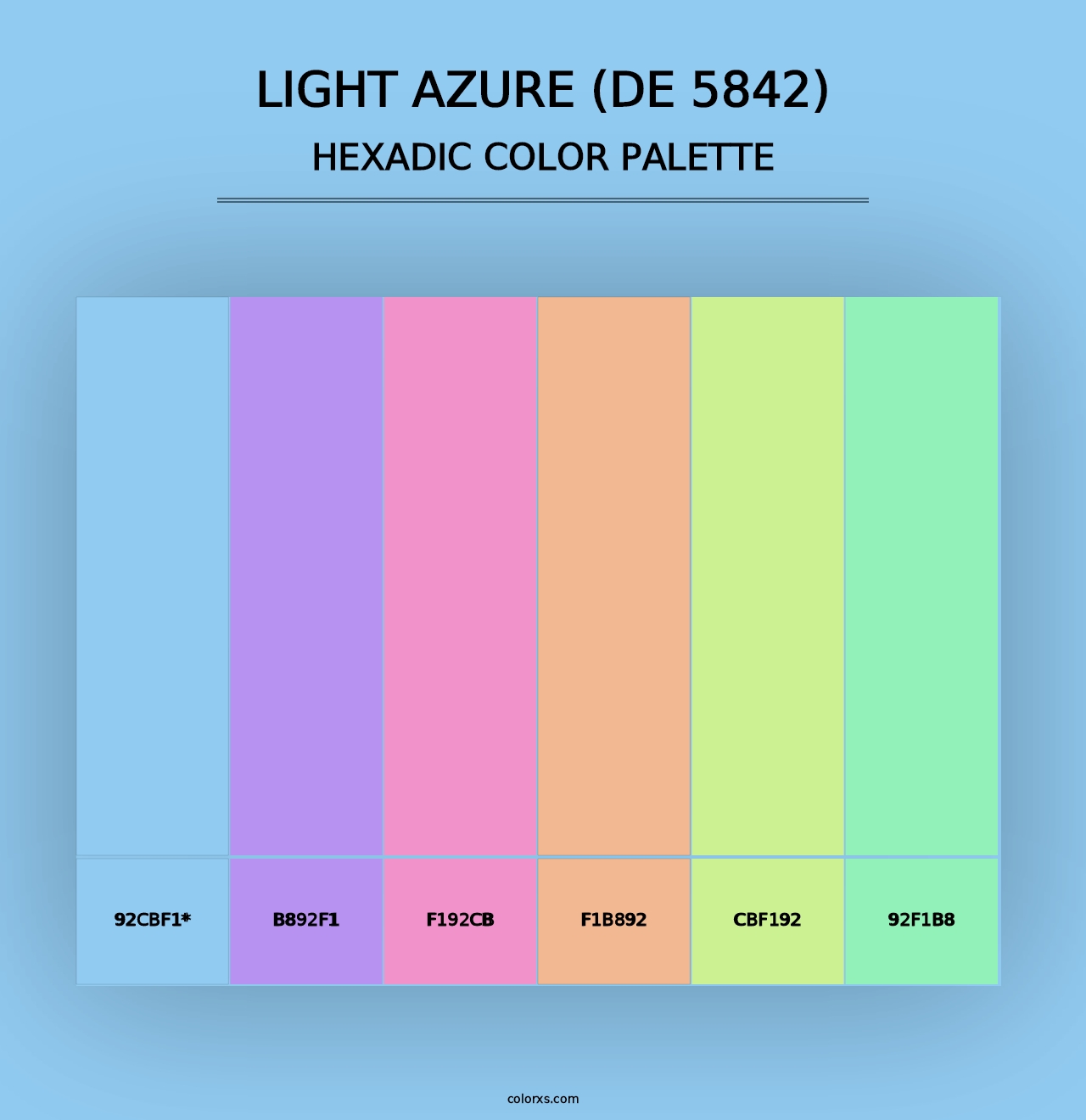 Light Azure (DE 5842) - Hexadic Color Palette