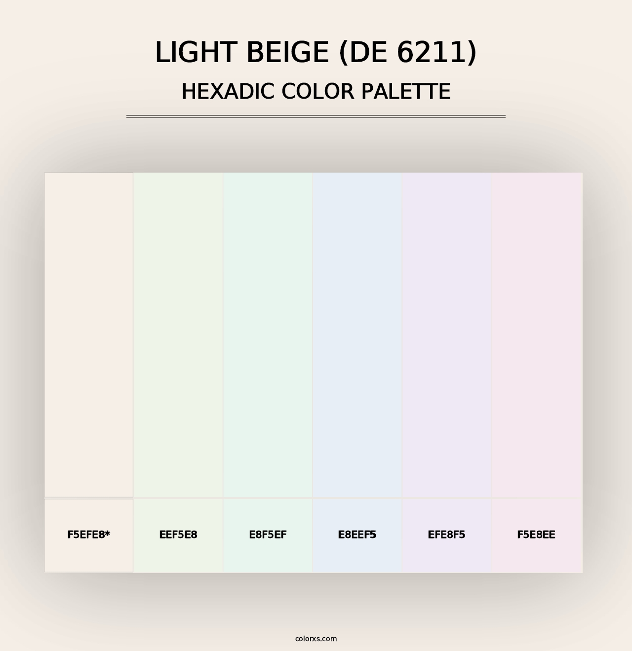 Light Beige (DE 6211) - Hexadic Color Palette