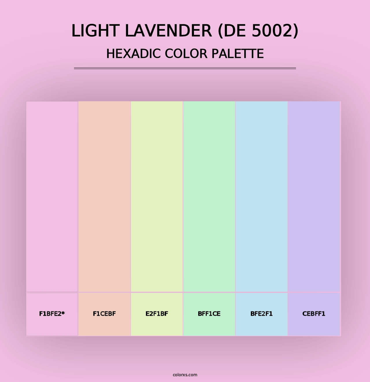 Light Lavender (DE 5002) - Hexadic Color Palette