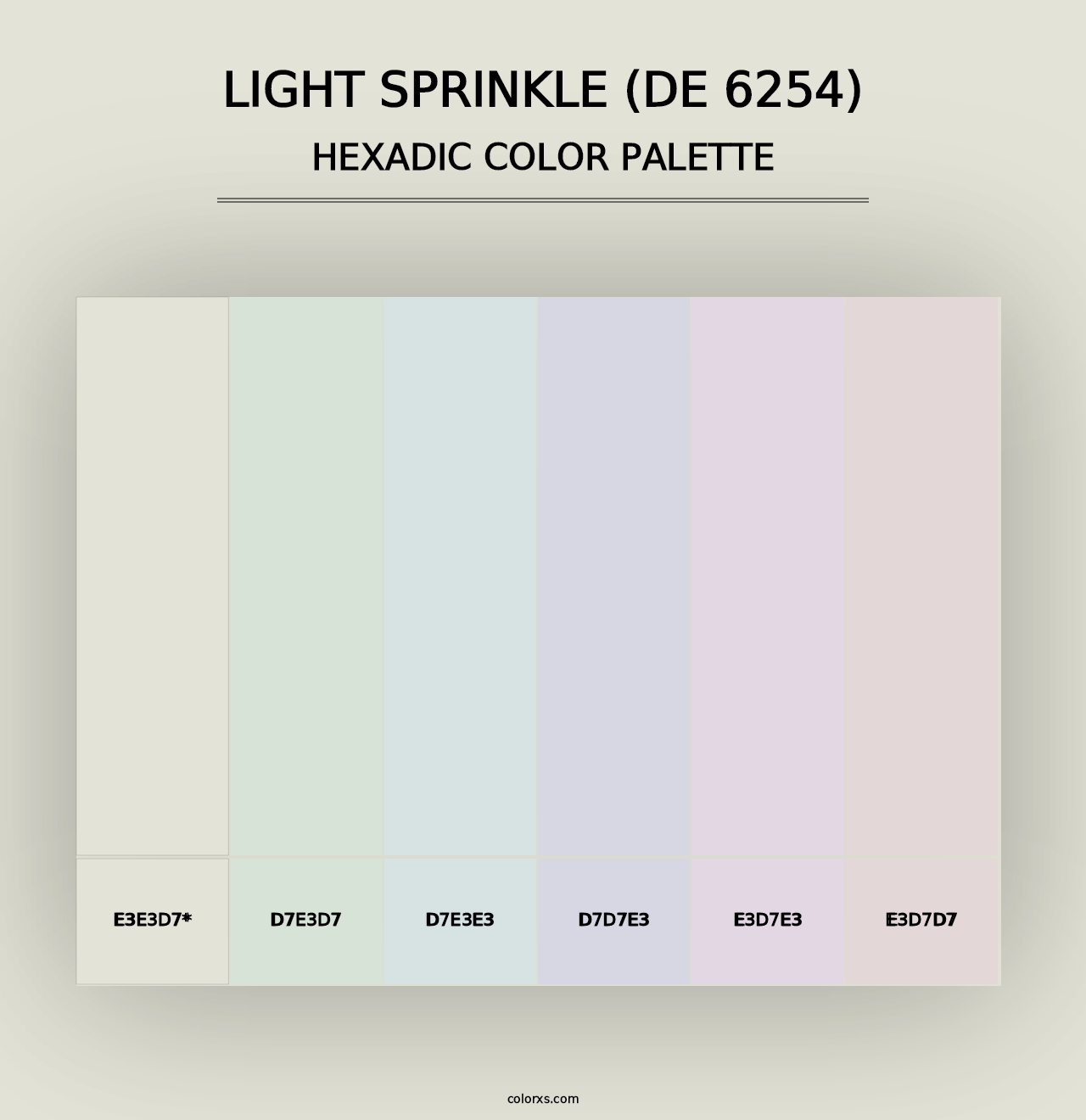 Light Sprinkle (DE 6254) - Hexadic Color Palette