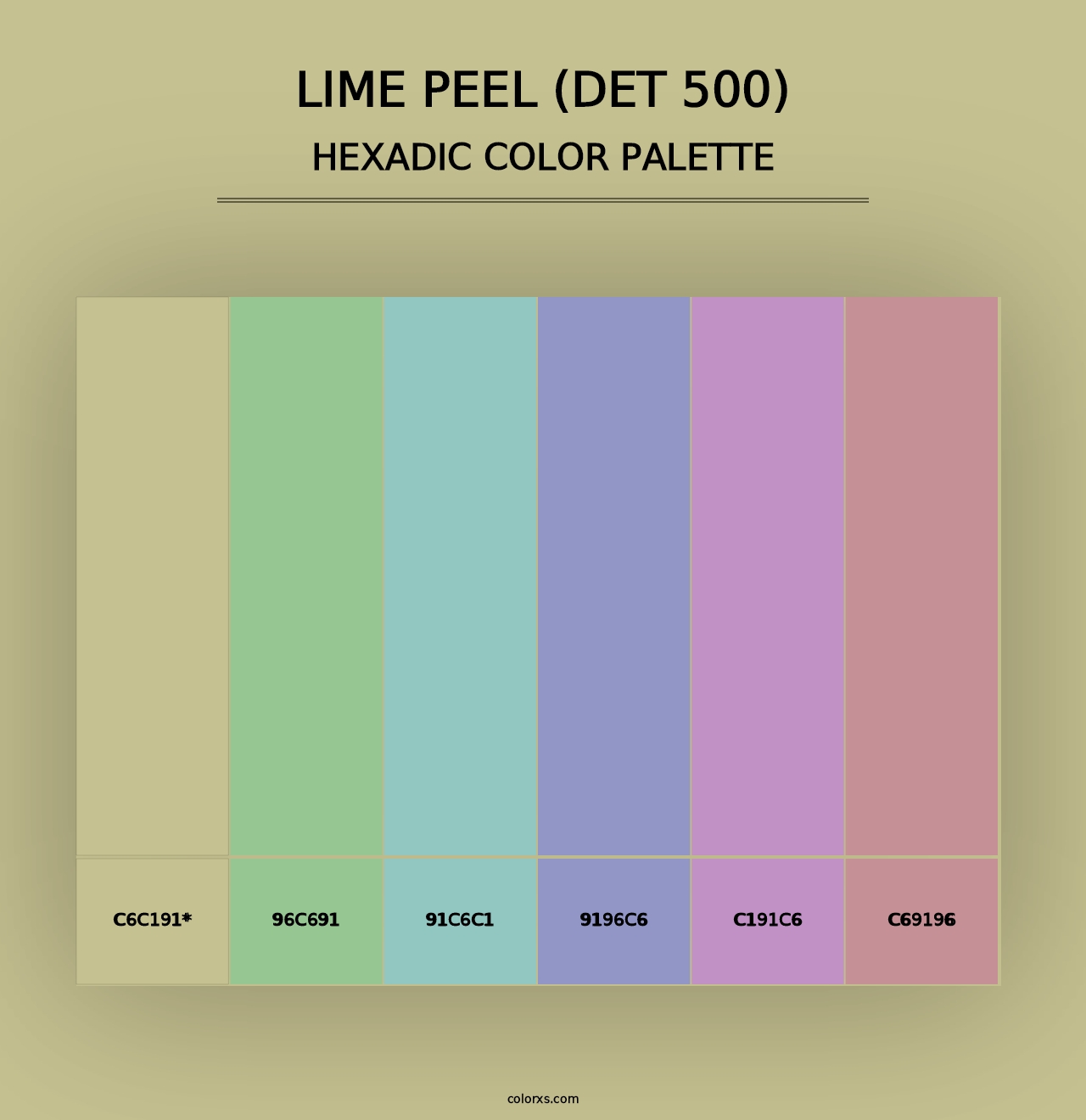 Lime Peel (DET 500) - Hexadic Color Palette