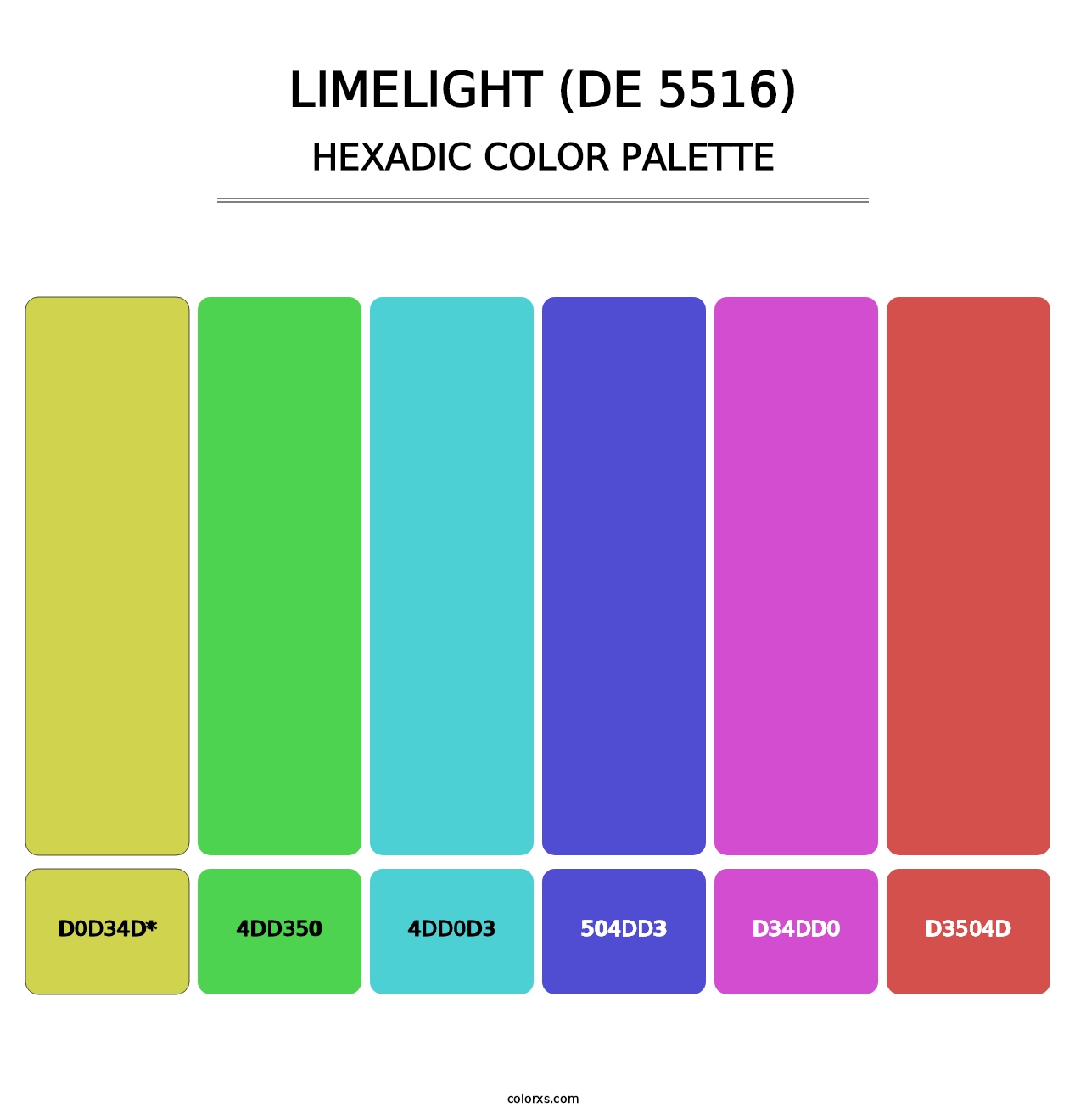 Limelight (DE 5516) - Hexadic Color Palette