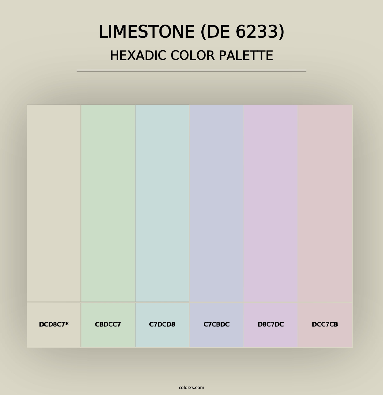 Limestone (DE 6233) - Hexadic Color Palette