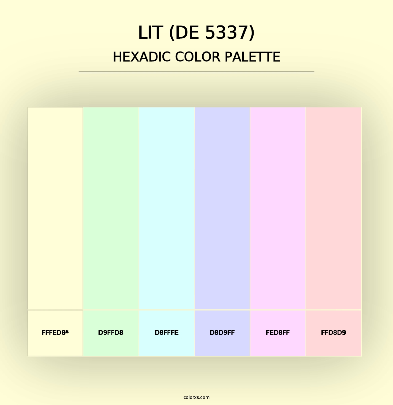 Lit (DE 5337) - Hexadic Color Palette