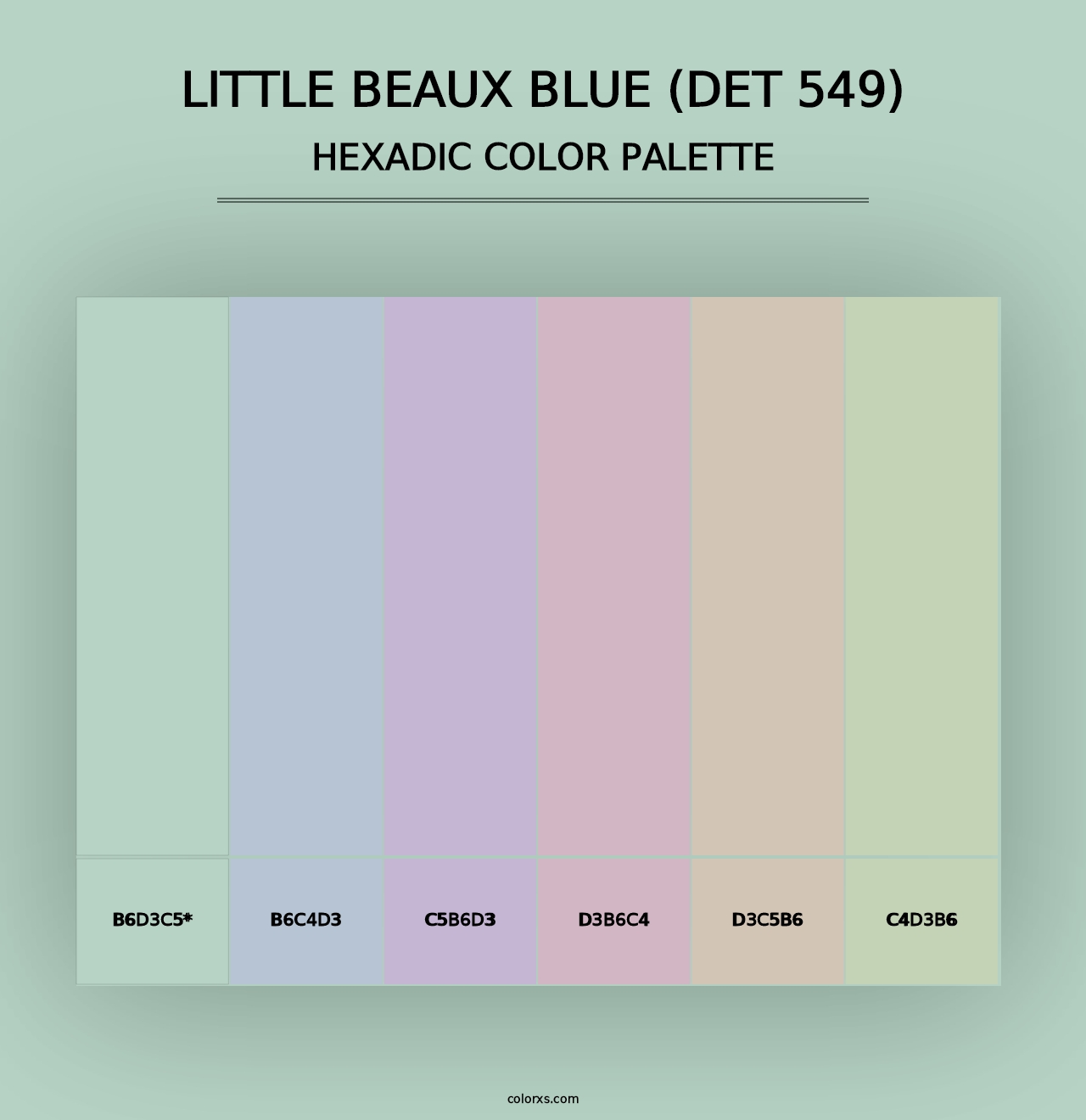 Little Beaux Blue (DET 549) - Hexadic Color Palette