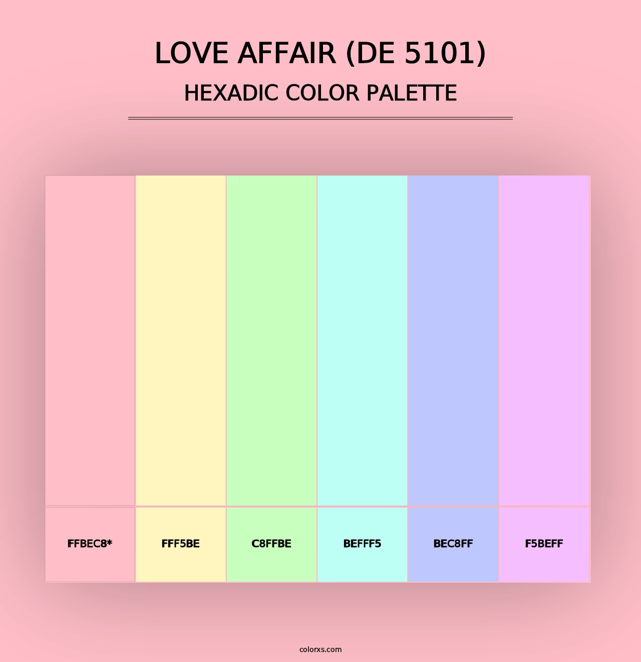 Love Affair (DE 5101) - Hexadic Color Palette