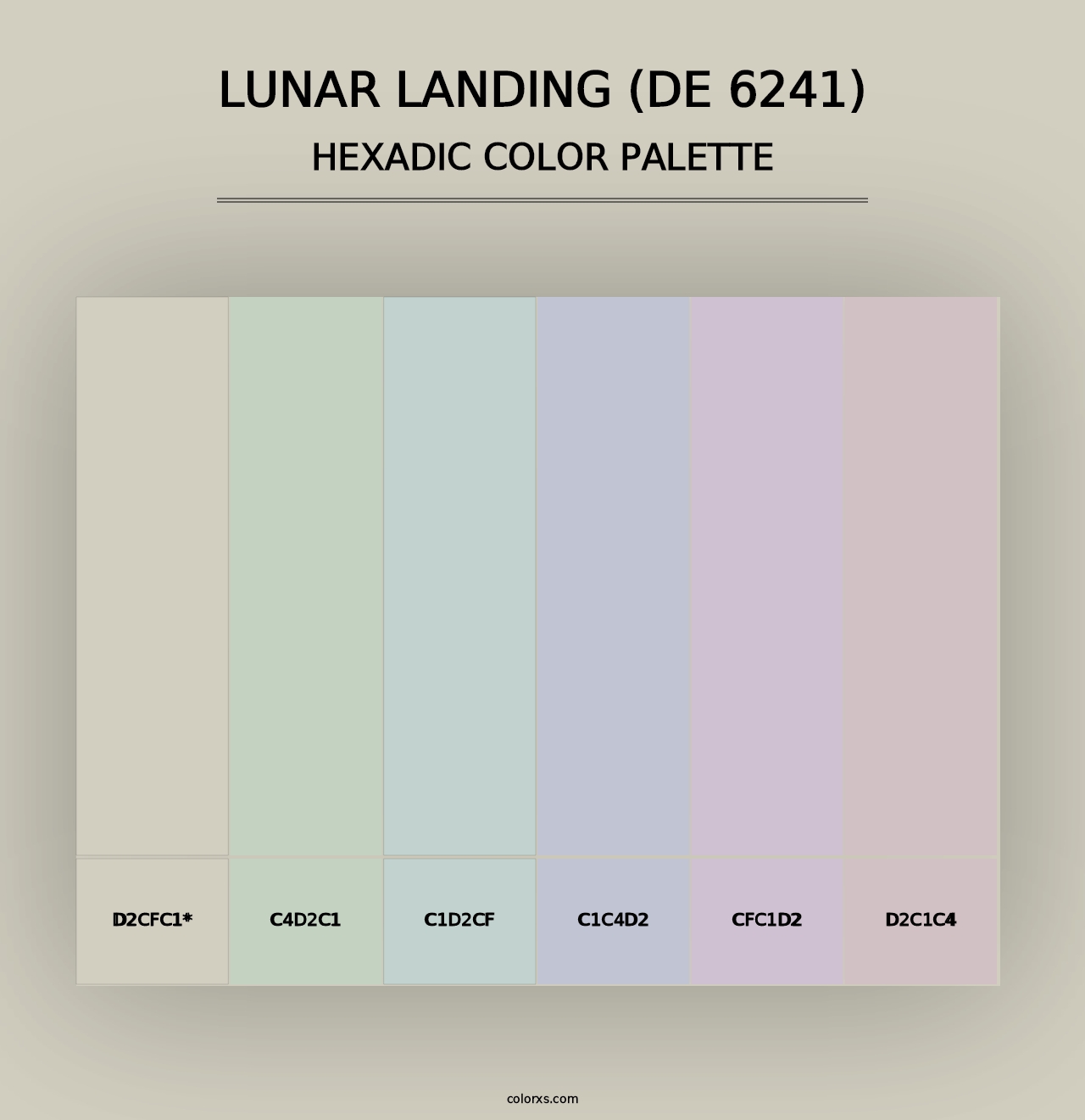 Lunar Landing (DE 6241) - Hexadic Color Palette