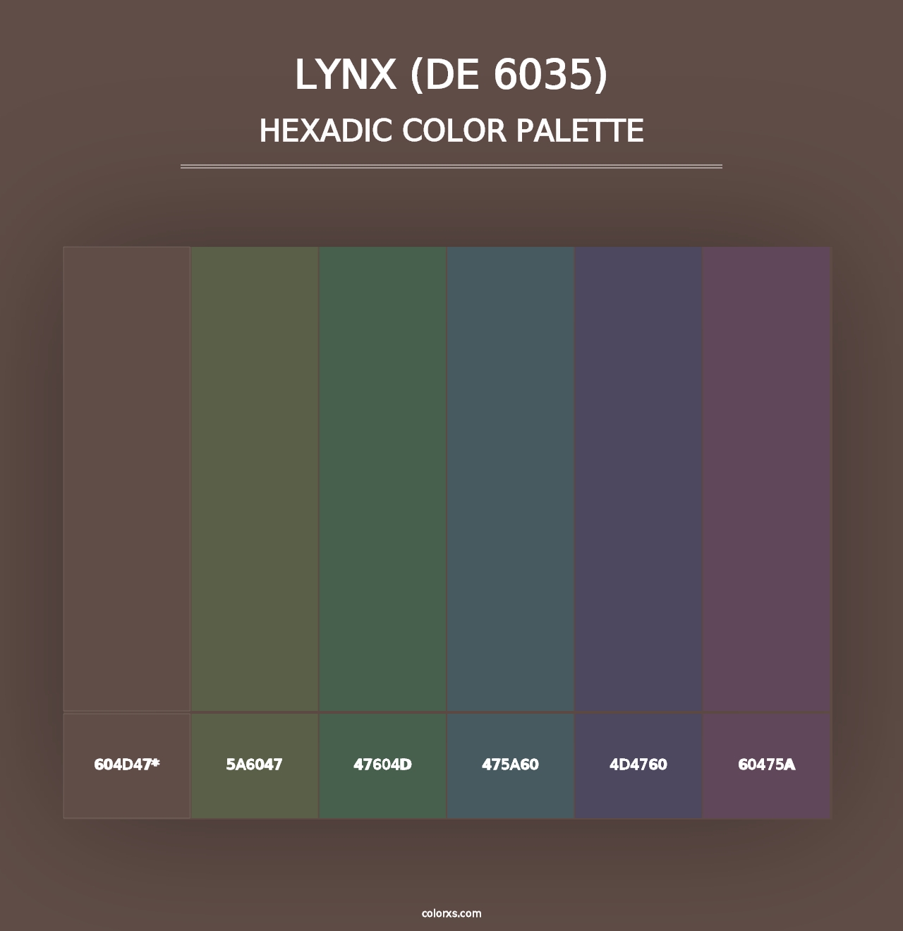 Lynx (DE 6035) - Hexadic Color Palette