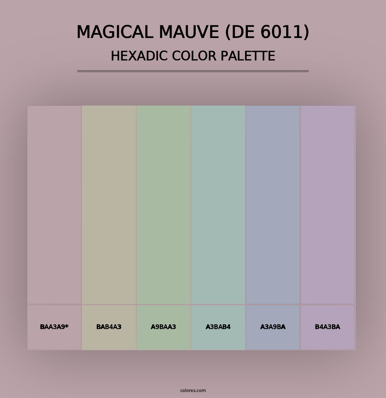 Magical Mauve (DE 6011) - Hexadic Color Palette