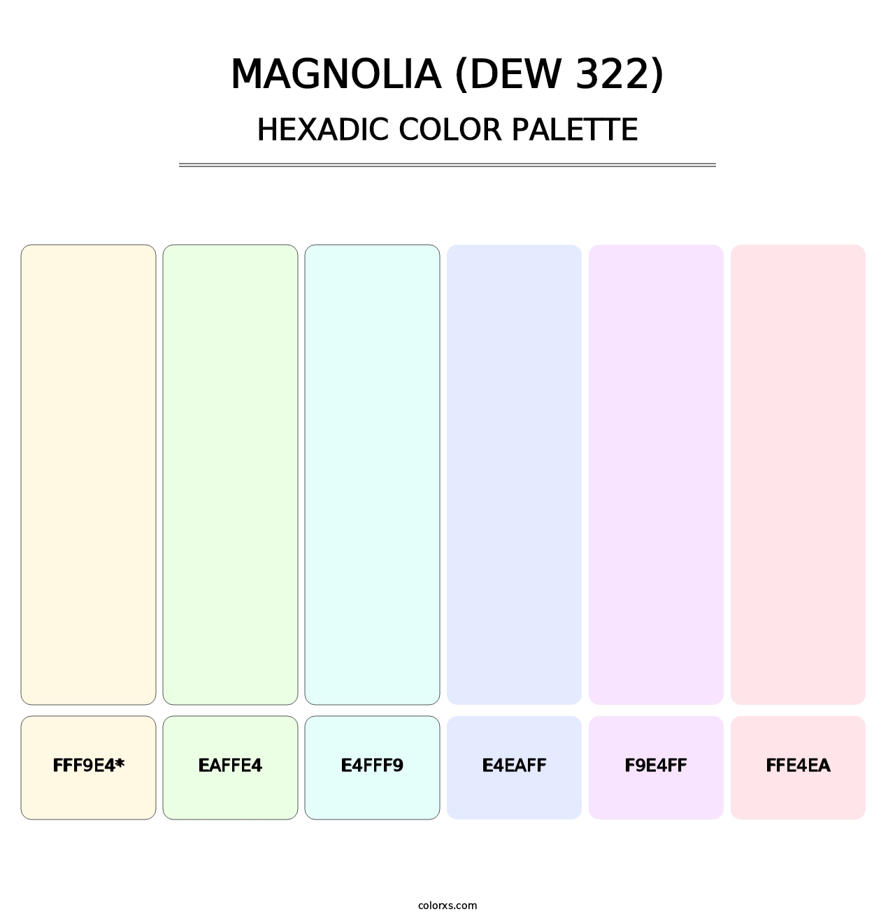 Magnolia (DEW 322) - Hexadic Color Palette