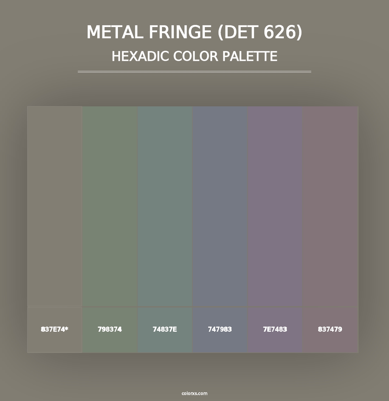 Metal Fringe (DET 626) - Hexadic Color Palette