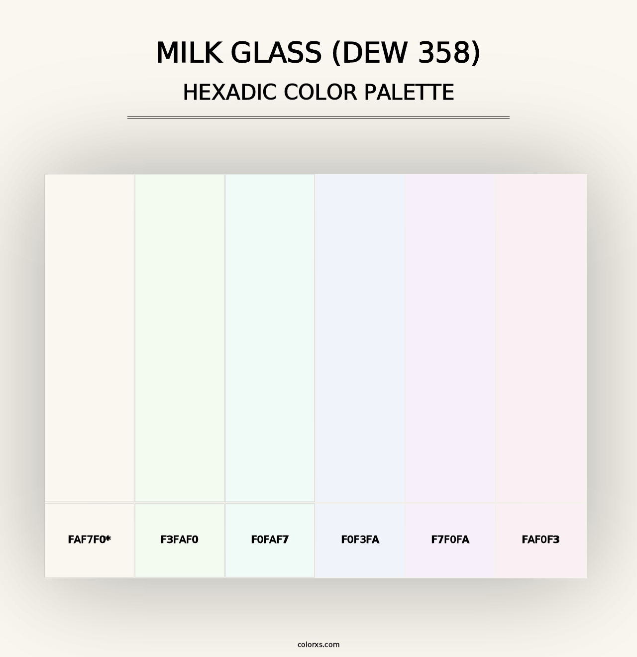 Milk Glass (DEW 358) - Hexadic Color Palette