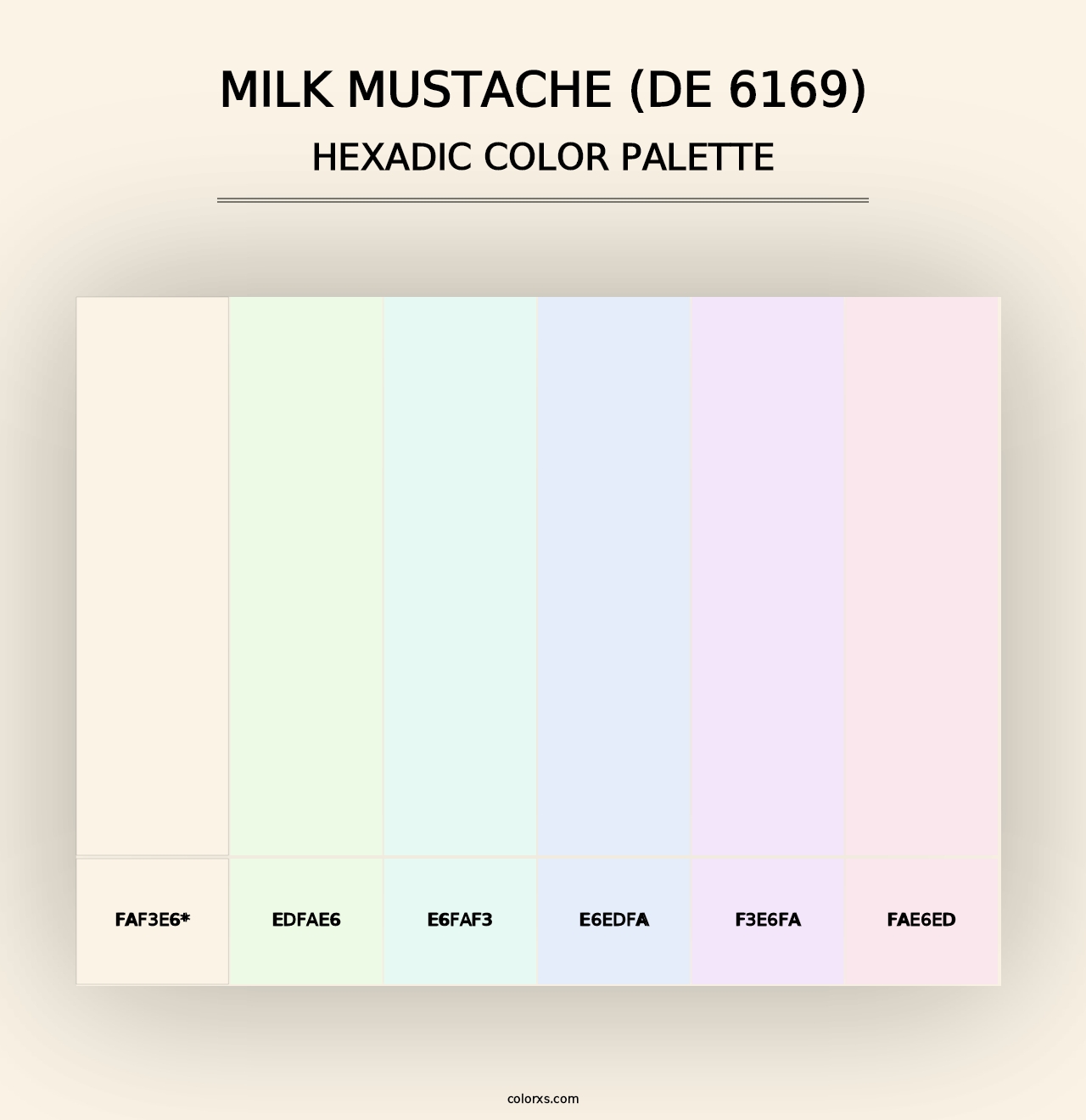 Milk Mustache (DE 6169) - Hexadic Color Palette