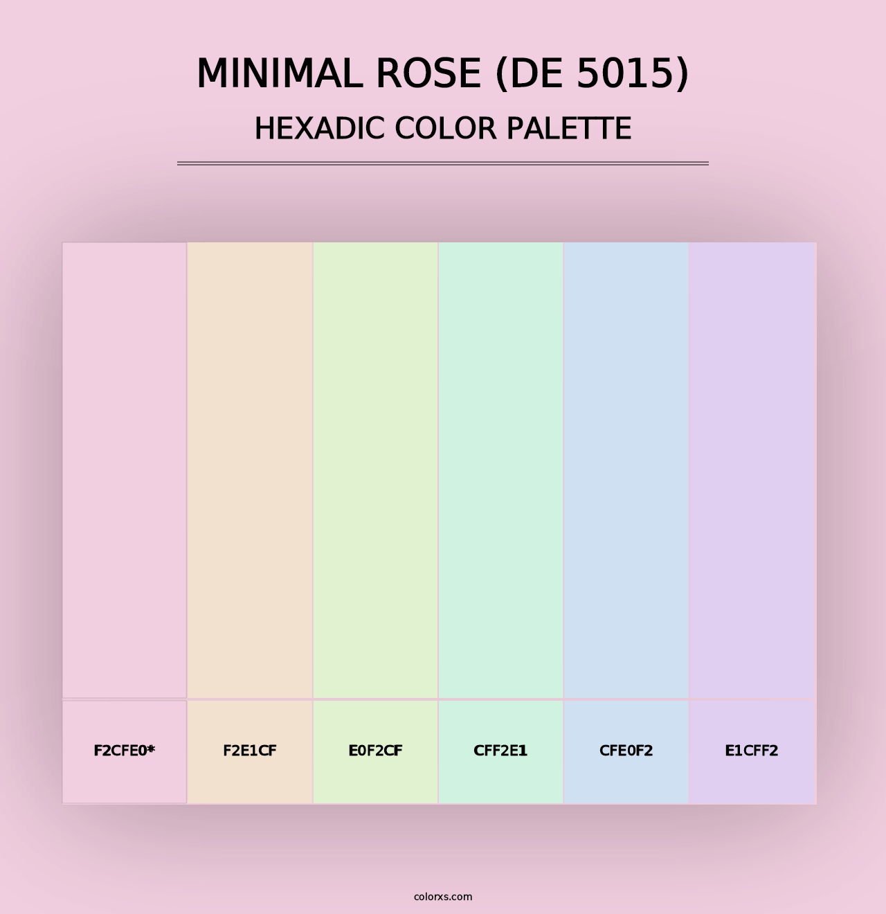 Minimal Rose (DE 5015) - Hexadic Color Palette