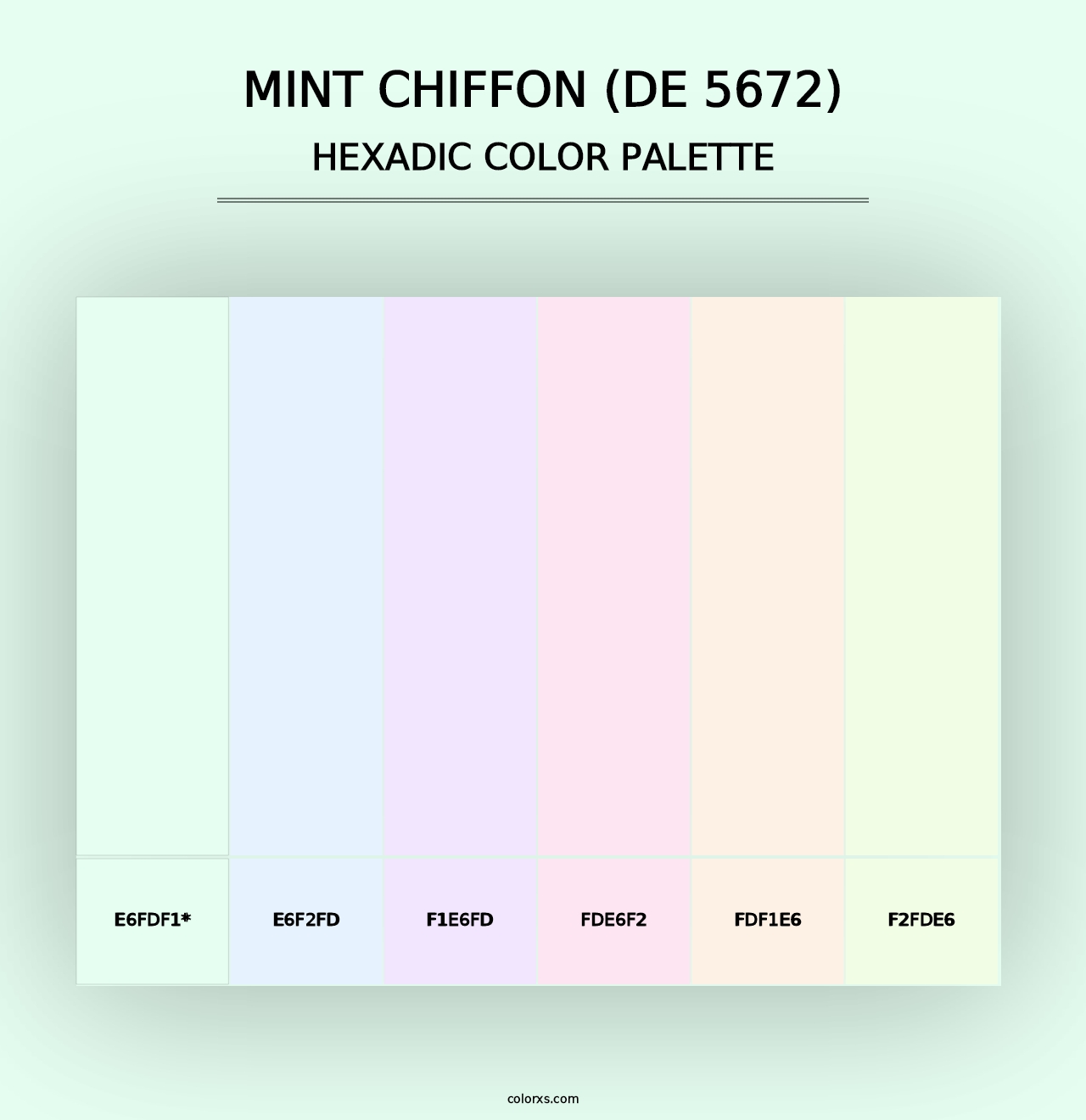 Mint Chiffon (DE 5672) - Hexadic Color Palette