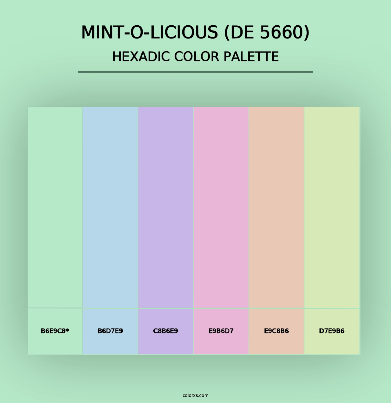 Mint-o-licious (DE 5660) - Hexadic Color Palette