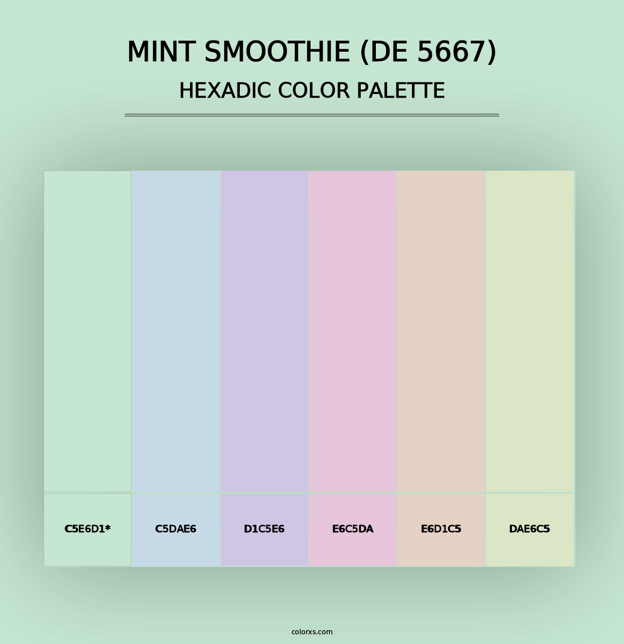 Mint Smoothie (DE 5667) - Hexadic Color Palette