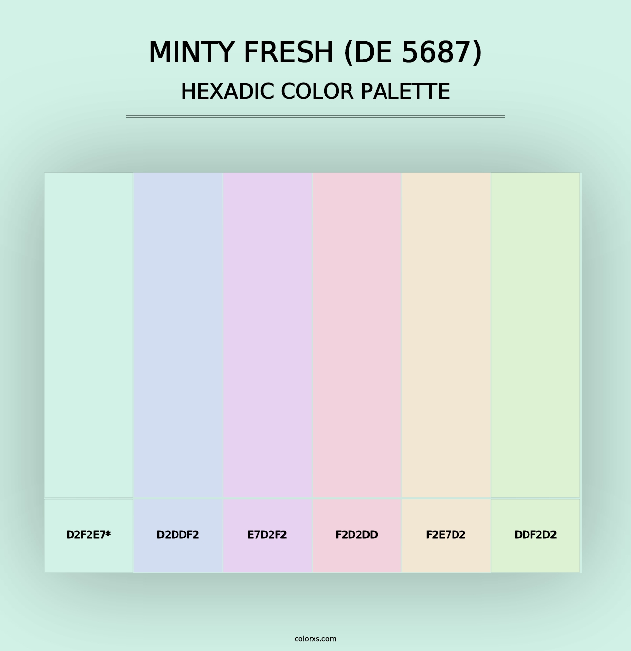 Minty Fresh (DE 5687) - Hexadic Color Palette