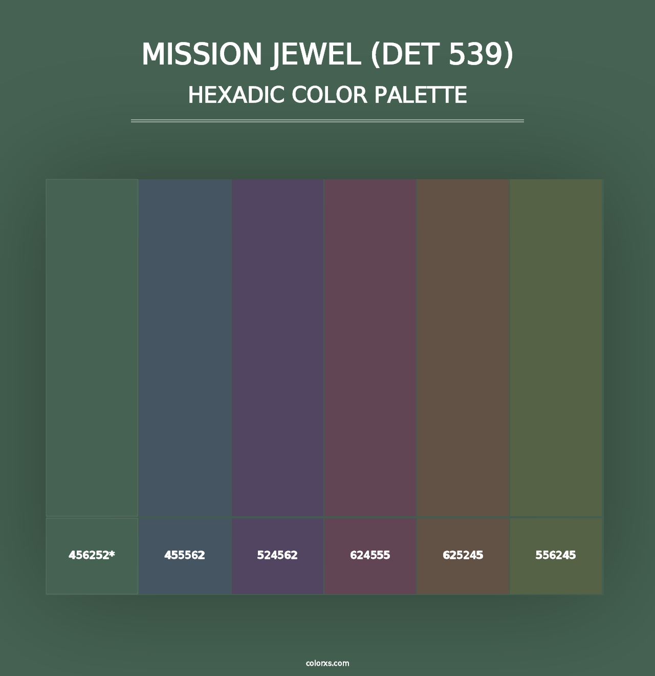 Mission Jewel (DET 539) - Hexadic Color Palette