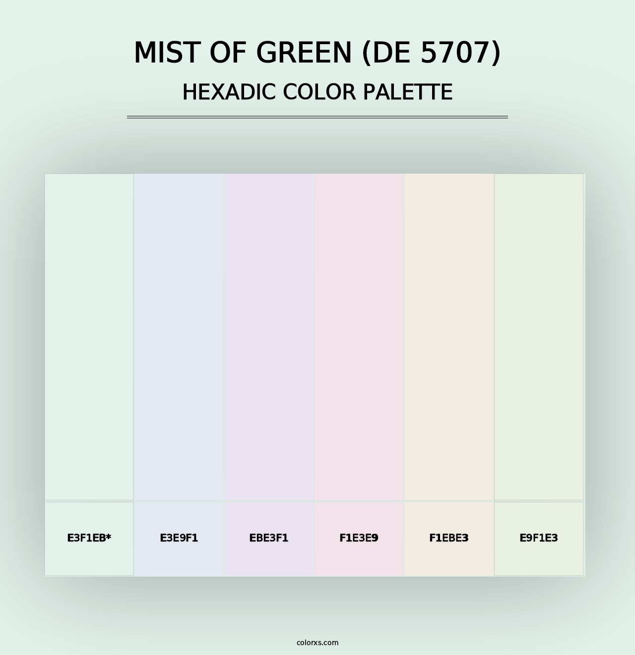 Mist of Green (DE 5707) - Hexadic Color Palette