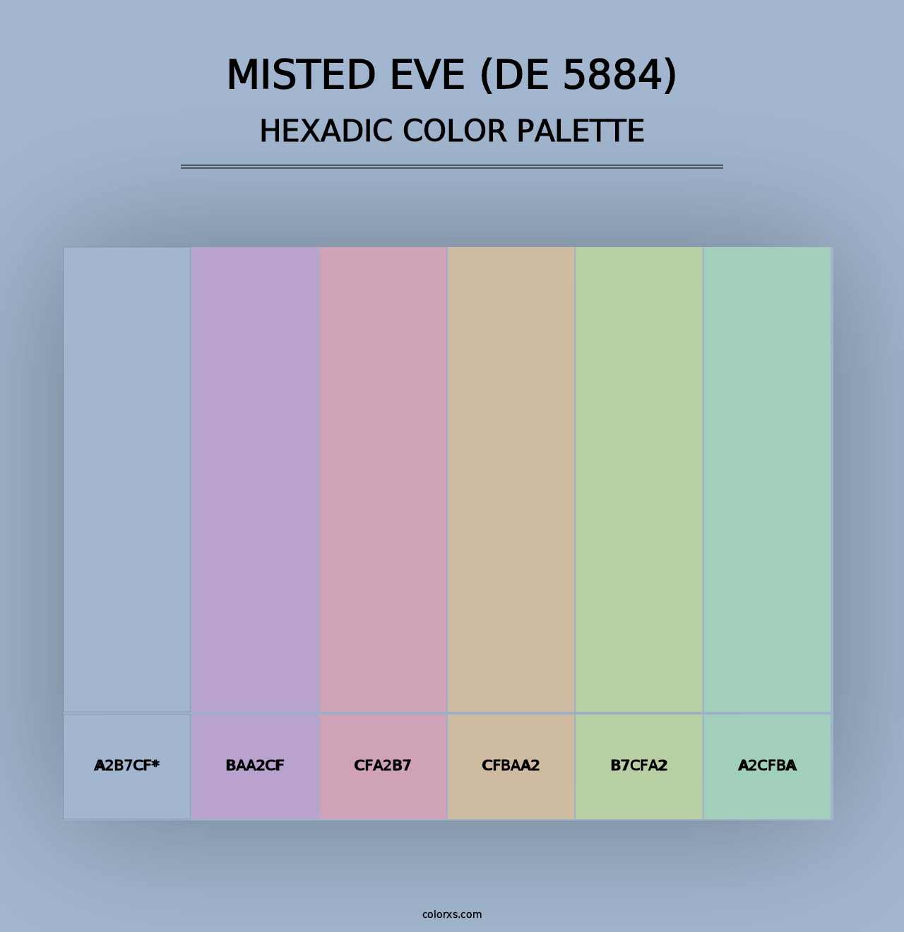 Misted Eve (DE 5884) - Hexadic Color Palette