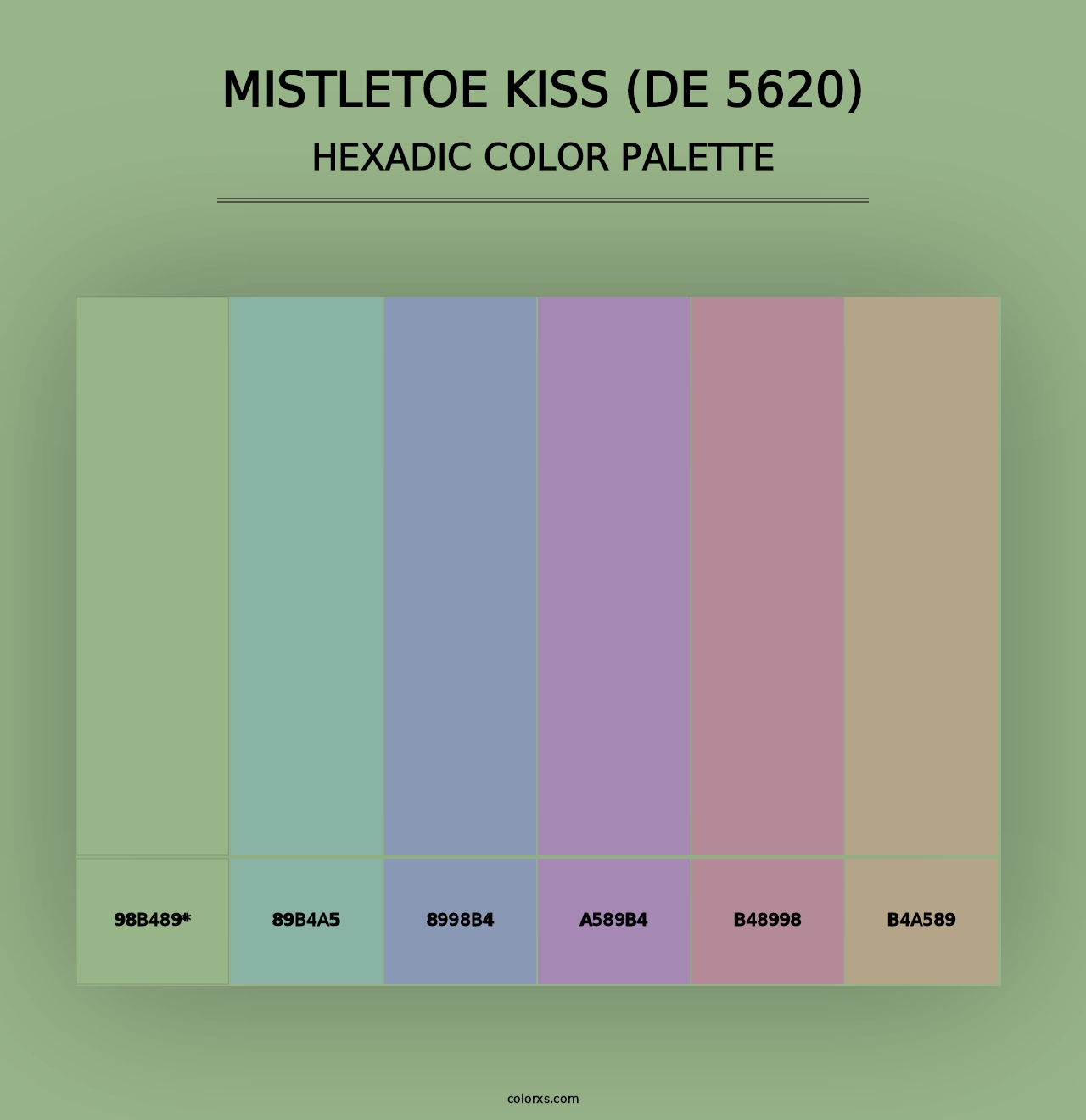 Mistletoe Kiss (DE 5620) - Hexadic Color Palette