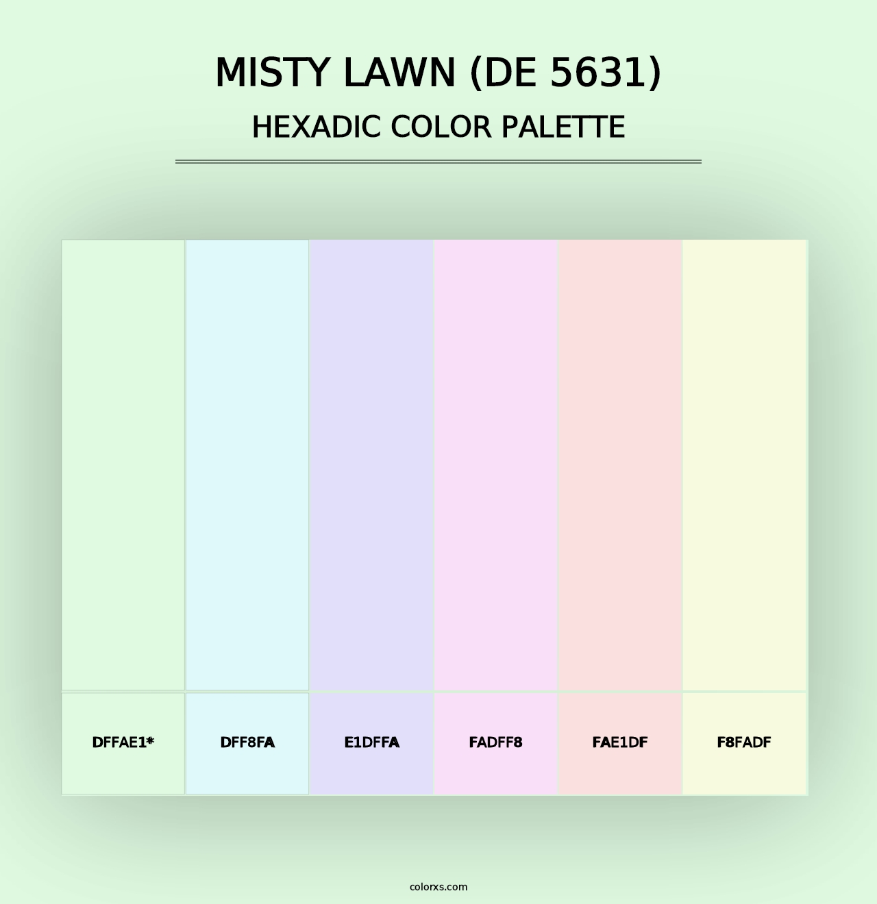 Misty Lawn (DE 5631) - Hexadic Color Palette