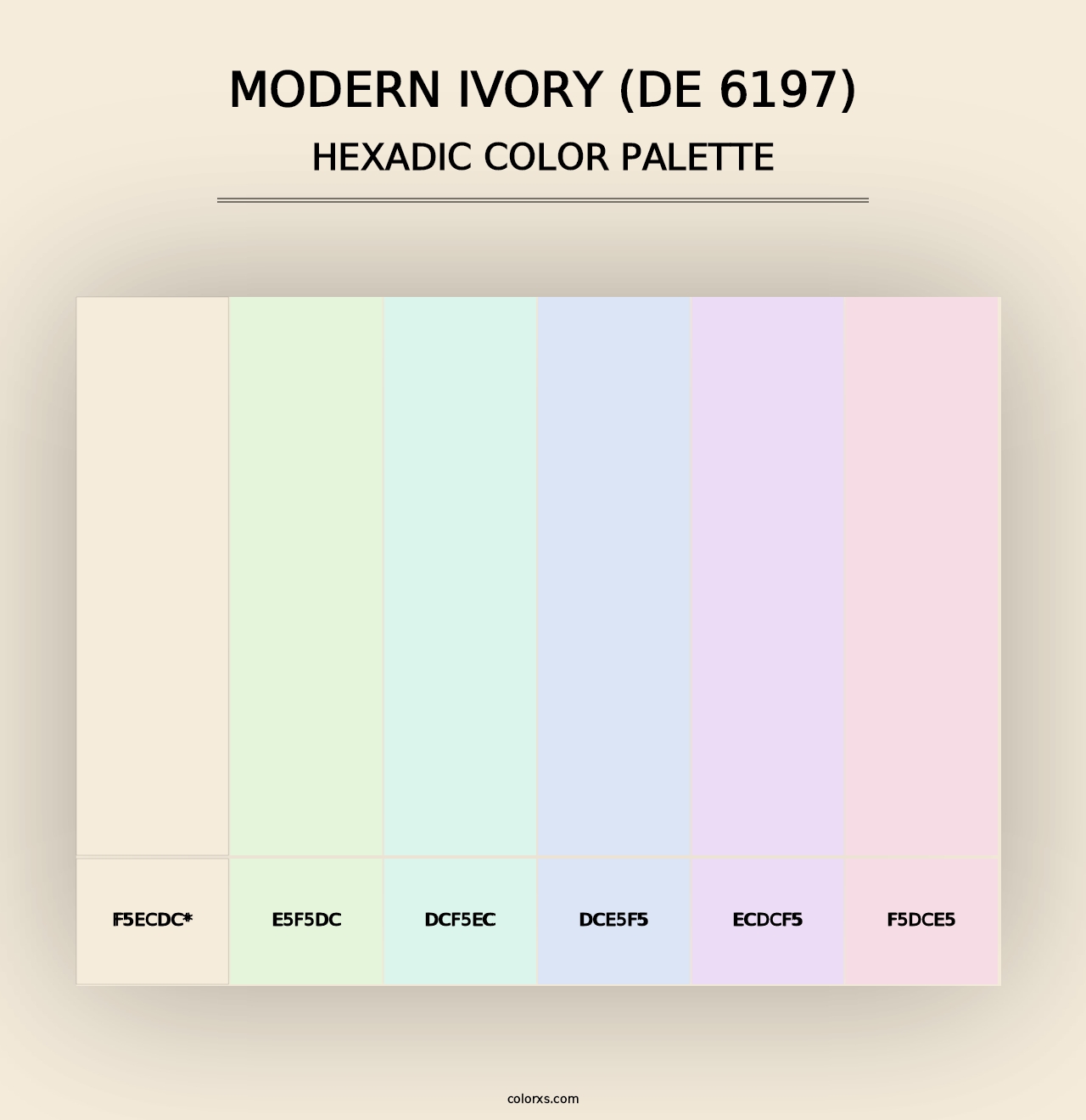 Modern Ivory (DE 6197) - Hexadic Color Palette