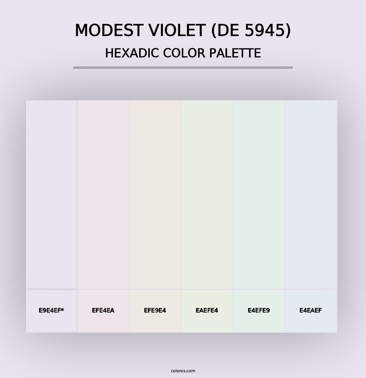 Modest Violet (DE 5945) - Hexadic Color Palette