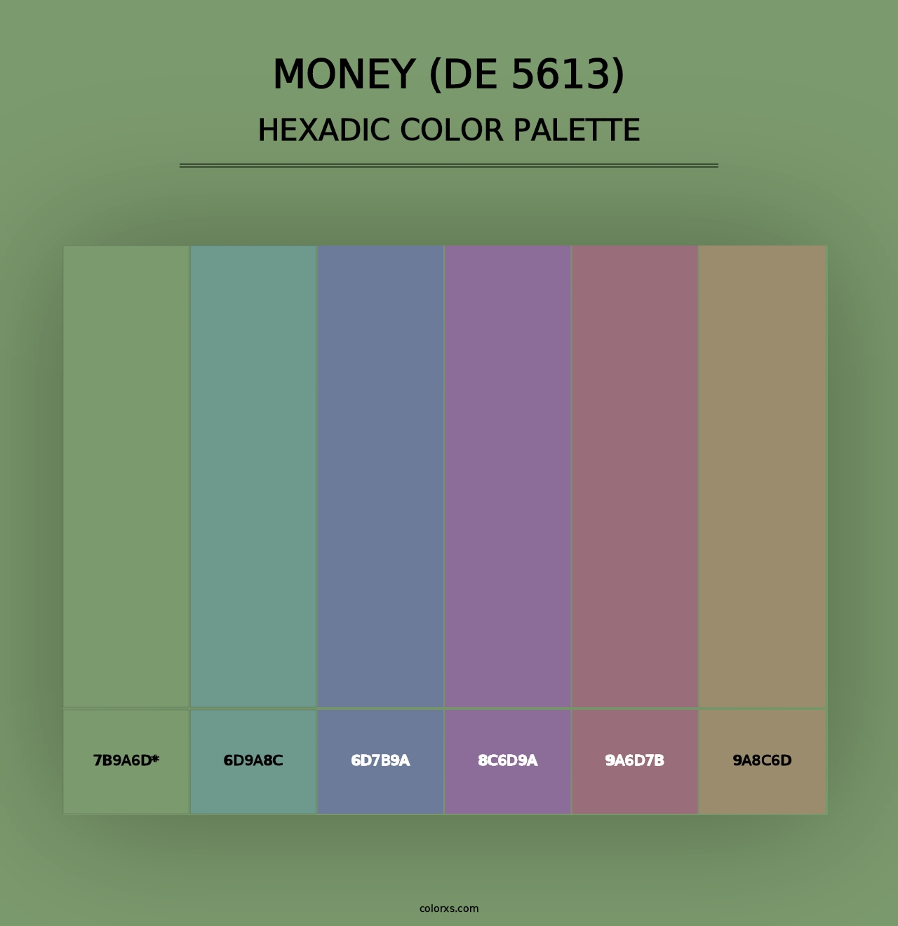 Money (DE 5613) - Hexadic Color Palette