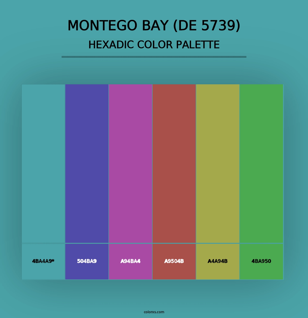 Montego Bay (DE 5739) - Hexadic Color Palette