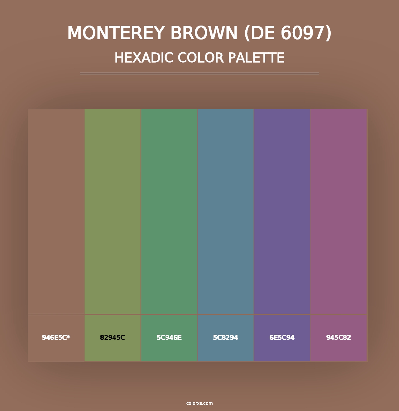 Monterey Brown (DE 6097) - Hexadic Color Palette