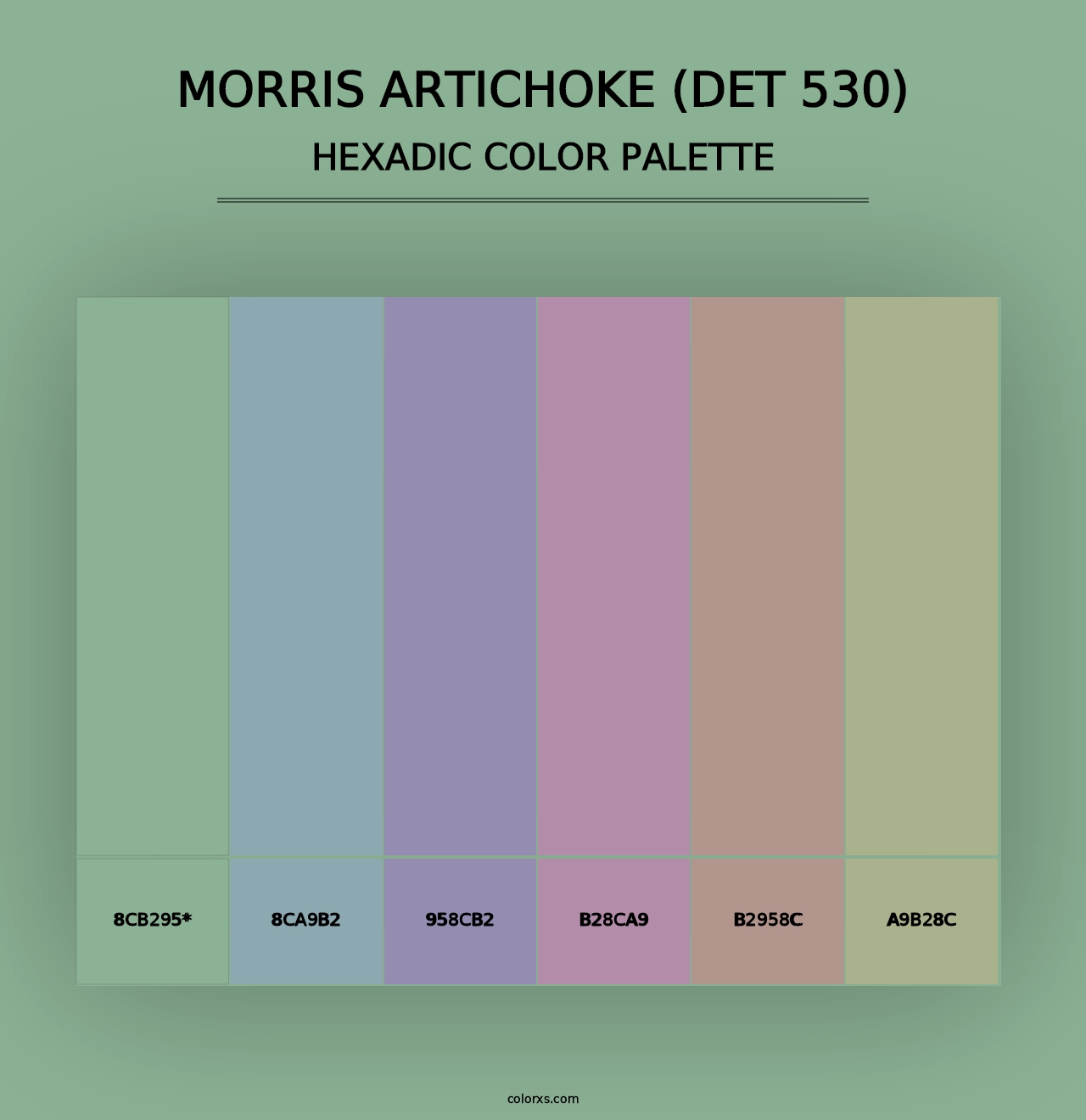 Morris Artichoke (DET 530) - Hexadic Color Palette