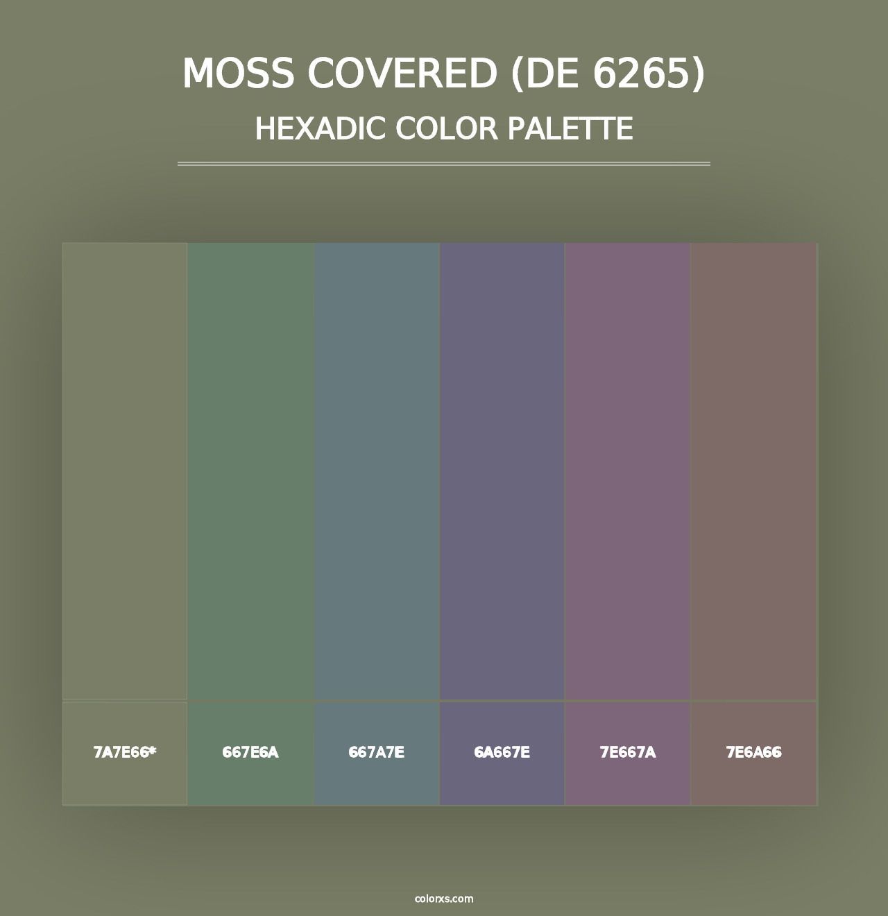 Moss Covered (DE 6265) - Hexadic Color Palette