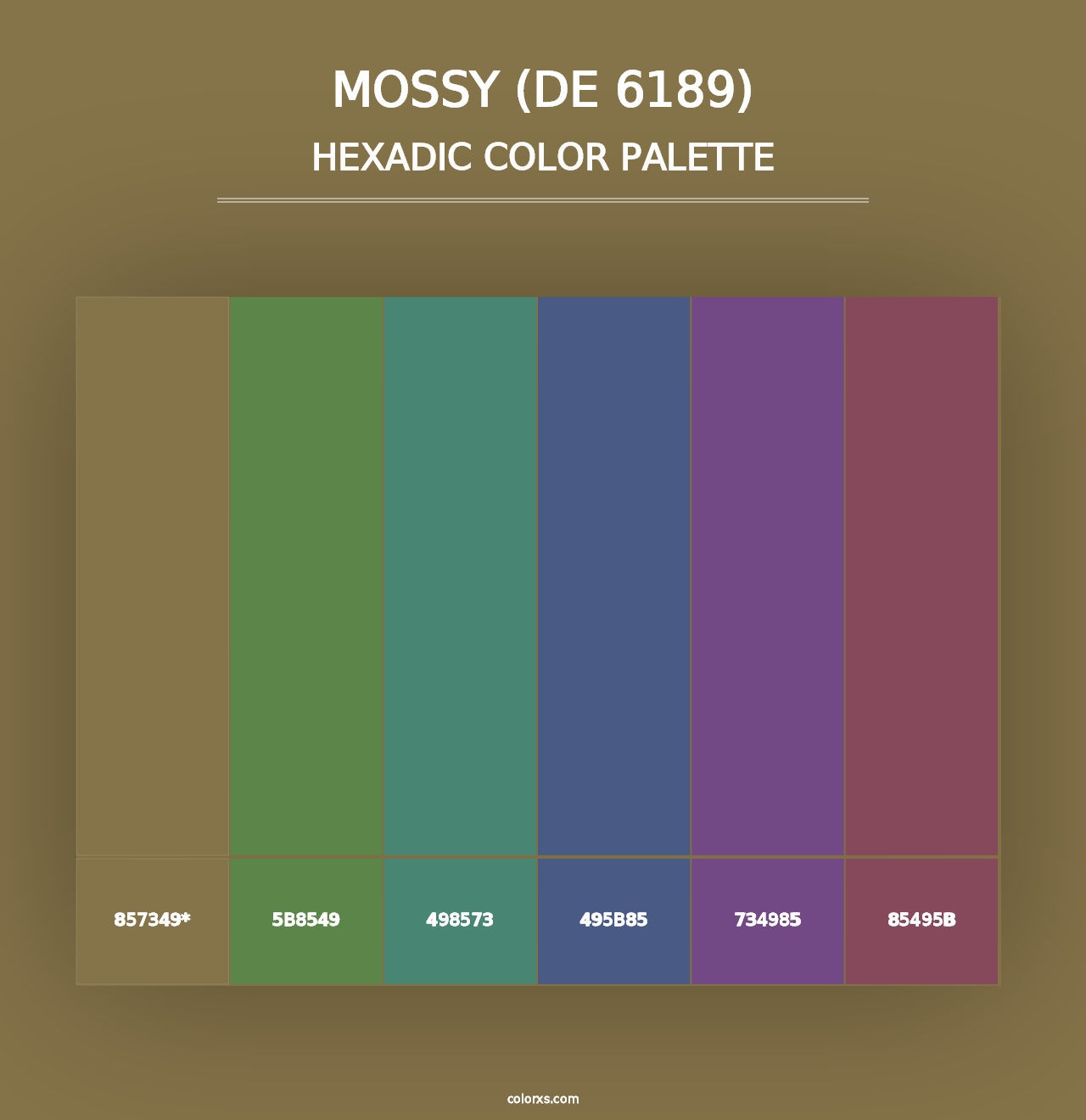 Mossy (DE 6189) - Hexadic Color Palette