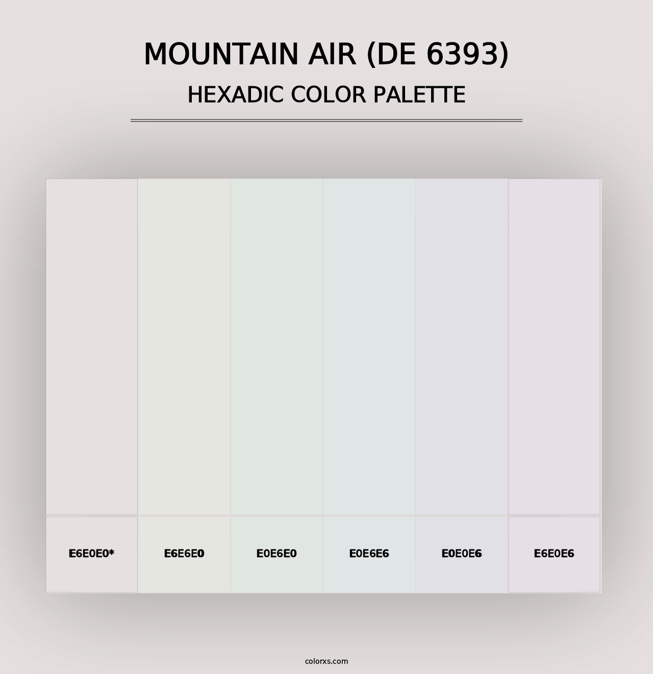 Mountain Air (DE 6393) - Hexadic Color Palette