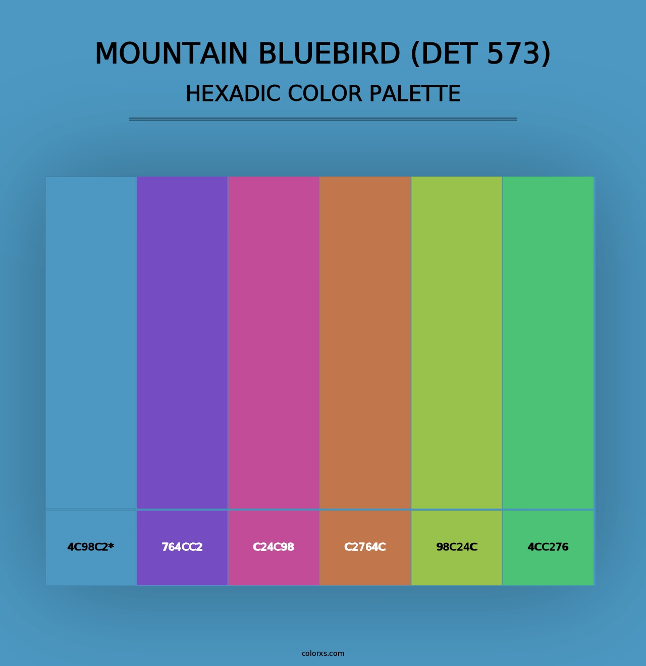 Mountain Bluebird (DET 573) - Hexadic Color Palette