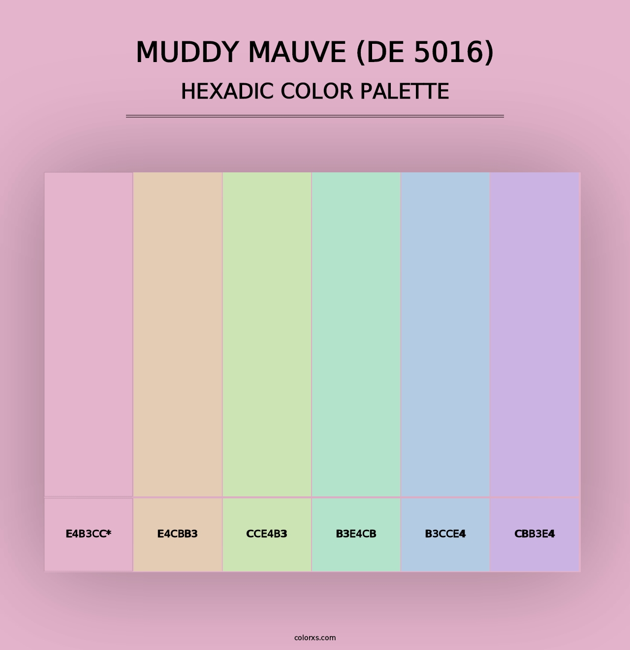 Muddy Mauve (DE 5016) - Hexadic Color Palette